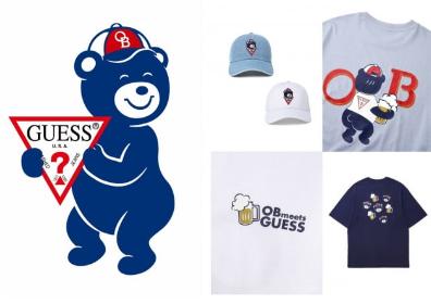 另外一個例子是OB啤酒與時尚品牌Guess的結合，推出一系列新的藍色小熊Tshirt